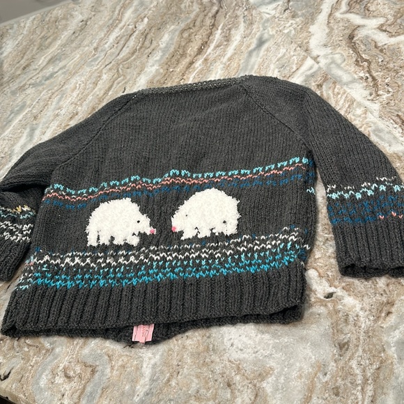 Hand knit Polar Bear Cardigan - Picture 5 of 12